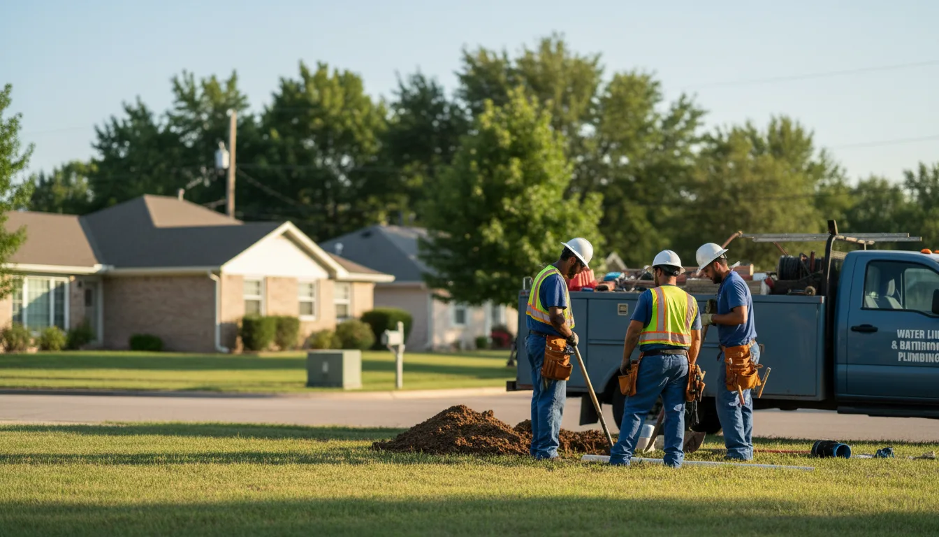 Residential water line and bathroom plumbing service in Oakfield, WI